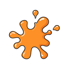 orange paint splash icon, orange paint splash vector illustration-simple illustration of orange paint splash, perfect for orange paint splash logos and icons