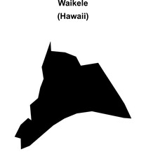 Waikele (Hawaii) blank outline map