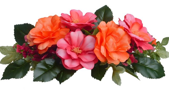 Vibrant Artificial Flower Arrangement Roses and Greenery