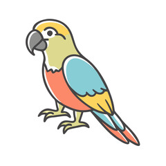 parrot icon, parrot vector illustration-simple illustration of parrot, perfect for parrot logos and icons