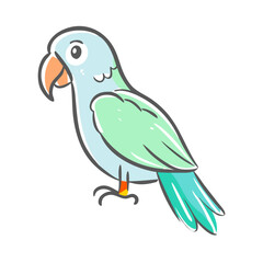 parrot icon, parrot vector illustration-simple illustration of parrot, perfect for parrot logos and icons
