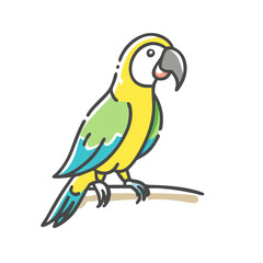 parrot icon, parrot vector illustration-simple illustration of parrot, perfect for parrot logos and icons