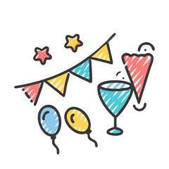 party icon, party vector illustration-simple illustration of party, perfect for party logos and icons