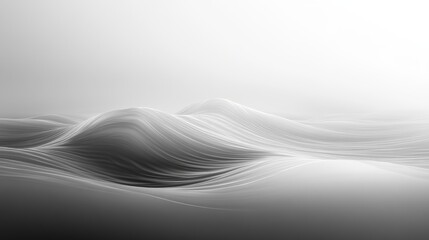 Abstract grayscale design with flowing lines.