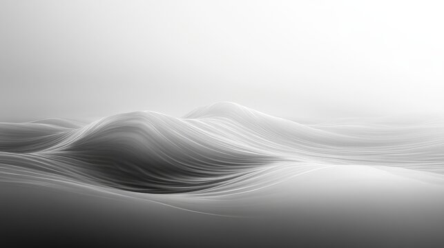 Abstract grayscale design with flowing lines.