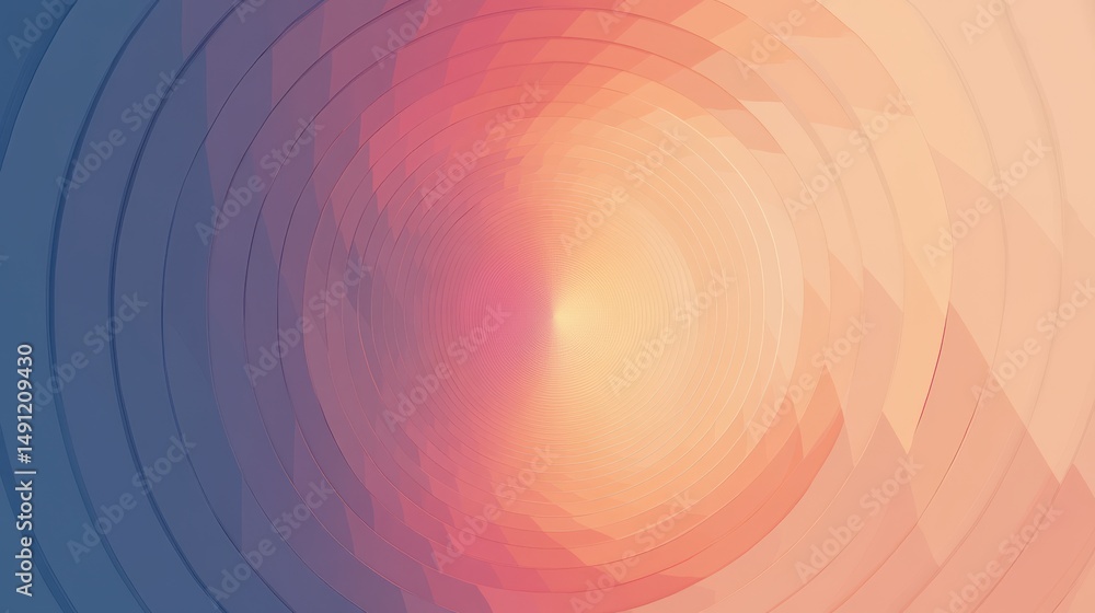 Poster soft circular gradient background with warm colors and light effect