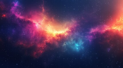 Fototapeta premium Stunning Cosmic Nebula with Vibrant Colors and Stars in Space