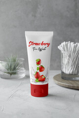 Cream Tube Mockup Isolated