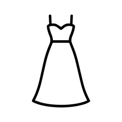 line icon evening dress on white background vector
Vector icon clothes and shoes
