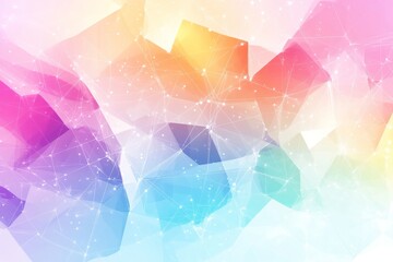 Watercolor Abstract Dots and Connections on Bright Blue - Representing connection, network, innovation, growth