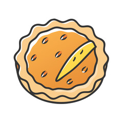 pie icon, pie vector illustration-simple illustration of pie, perfect for pie logos and icons