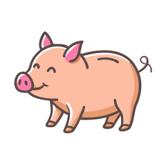 piggy icon, piggy vector illustration-simple illustration of piggy, perfect for piggy logos and icons