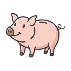 piggy icon, piggy vector illustration-simple illustration of piggy, perfect for piggy logos and icons