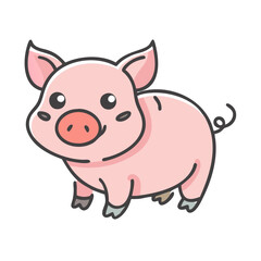 piggy icon, piggy vector illustration-simple illustration of piggy, perfect for piggy logos and icons