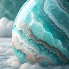 Obraz premium Beautiful Gemstone Sphere with Smooth Polished Surface and Glossy Finish for Elegant Decorative Display