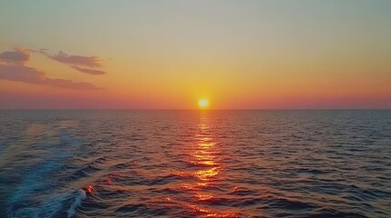 Fototapeta premium Stunning Ocean Sunset Landscape Photography