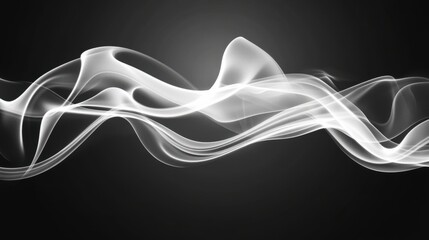Fototapeta premium Ethereal White Smoke Flowing Against a Dark Background