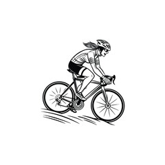 silhouette of a man riding bicycle