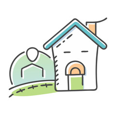 property line icon, property line vector illustration-simple illustration of property line, perfect for property line logos and icons