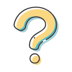 question mark icon, question mark vector illustration-simple illustration of question mark, perfect for question mark logos and icons