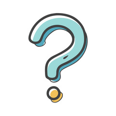 question mark icon, question mark vector illustration-simple illustration of question mark, perfect for question mark logos and icons
