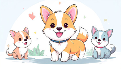Obraz premium Canine Companions of the Chronosphere