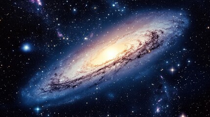 Fototapeta premium Majestic Galaxy in Space with Stars and Cosmic Dust