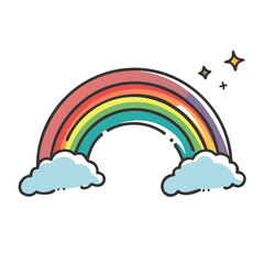 rainbow icon, rainbow vector illustration-simple illustration of rainbow, perfect for rainbow logos and icons