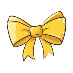 realistic yellow golden bow icon, realistic yellow golden bow vector illustration-simple illustration of realistic yellow golden bow, perfect for realistic yellow golden bow logos and icons