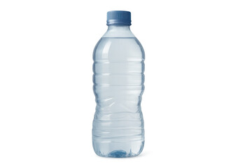 Naklejka premium Transparent plastic water bottle containing clear, pure liquid, highlighting hydration with clean isolated background for graphic design purposes