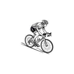 Obraz premium silhouette of a man riding bicycle