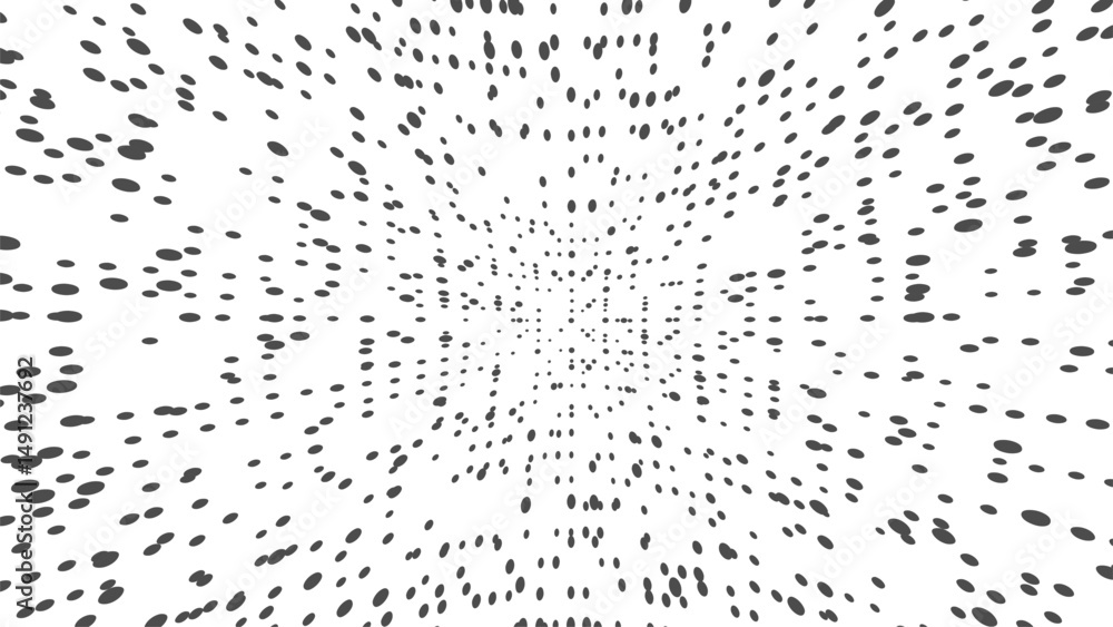Poster Dots connected by lines. Abstract wave. Minimalist mesh. Abstract polygonal shape.
