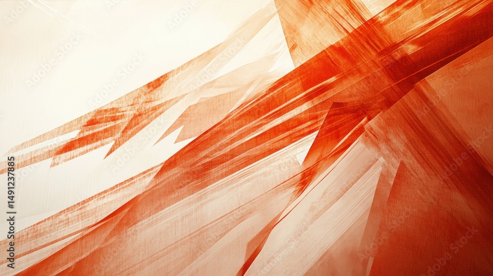 Poster abstract red and white background with dynamic brush strokes