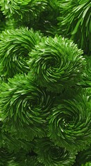 Fototapeta premium Emerald Swirls: Lush 3D Render of Textured Green Forms