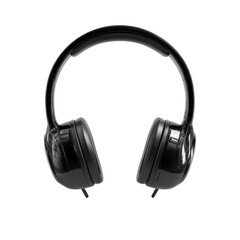 Fototapeta premium Black Over-Ear Headphones Isolated on Green Transparent background