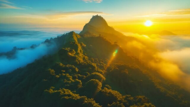 Sky-high view of Mountain