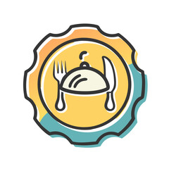 restaurant logo icon, restaurant logo vector illustration-simple illustration of restaurant logo, perfect for restaurant logo logos and icons