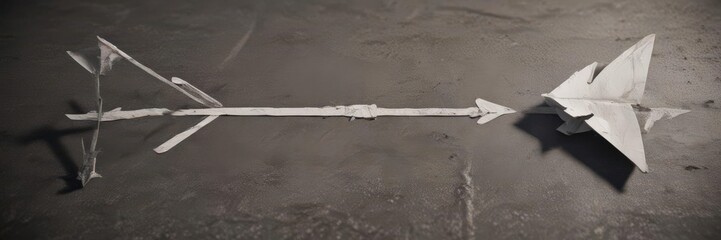 Two paper arrows, opposing directions, crossroads concept,  two,  path,  arrow