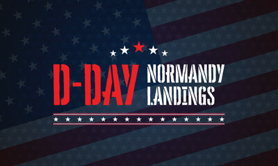 Vertical Flag Inspired D Day Banner Background Design