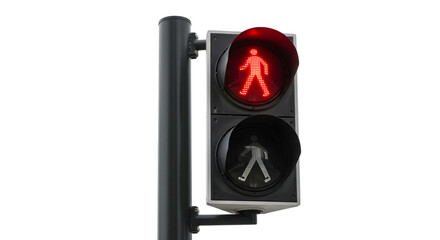 pedestrian traffic light isolatetd on white background