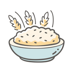 rice icon, rice vector illustration-simple illustration of rice, perfect for rice logos and icons