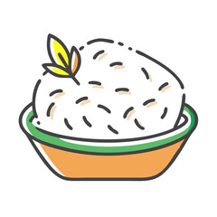 rice icon, rice vector illustration-simple illustration of rice, perfect for rice logos and icons