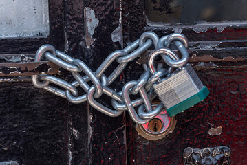 cerradura, candado, puerta, viejo, metal, herrumbrosa, seguridad, porton, clave, cerrada,...