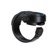 Obraz premium Futuristic Black Smart Bracelet with Integrated Technology Display
