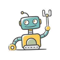 robot icon, robot vector illustration-simple illustration of robot, perfect for robot logos and icons