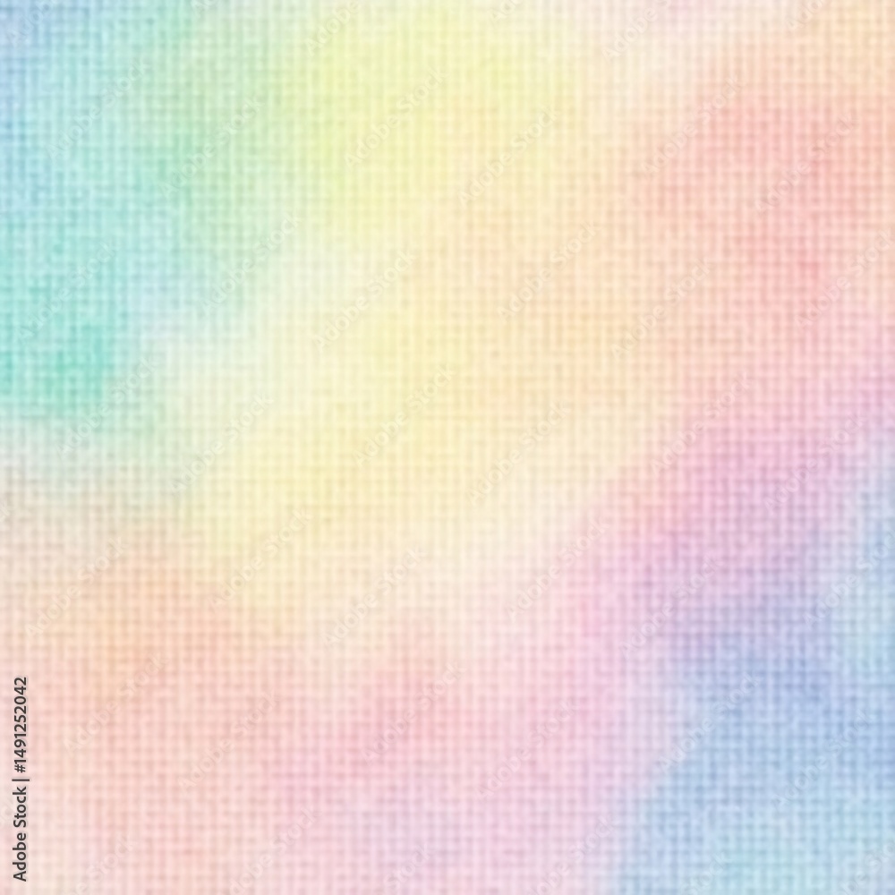 Aufkleber a pastel colored background with a subtle grid pattern and soft blended watercolor textures visible