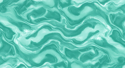 Obraz premium Seamless Abstract Fluid Art Pattern Teal White Background Design
