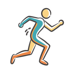 running man icon, running man vector illustration-simple illustration of running man, perfect for running man logos and icons
