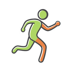 running man icon, running man vector illustration-simple illustration of running man, perfect for running man logos and icons