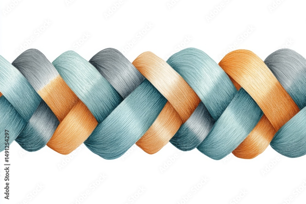 Poster a colorful woven pattern border design is available, suitable for textile, fabric, and design applic